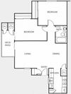 Two bedroom floor plan